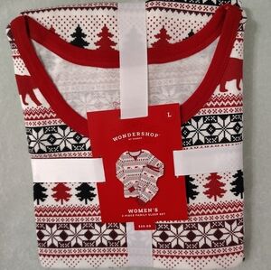 New Wondershop Women's Festive Fair Isle Pajama Set Size L